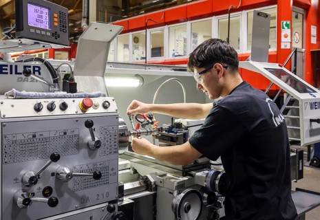 Oberhausen, North Rhine-Westphalia, Germany, Apprentices in metalworking professions. Apprentice at