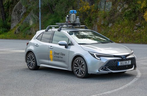 Google Maps Streetview car camera filming vehicle, Frende, Baiao, Portugal