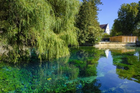 Blauer Quelltopf, Urspring spring, Urspring near Schelklingen, Swabian Alb, Baden-Württemberg,