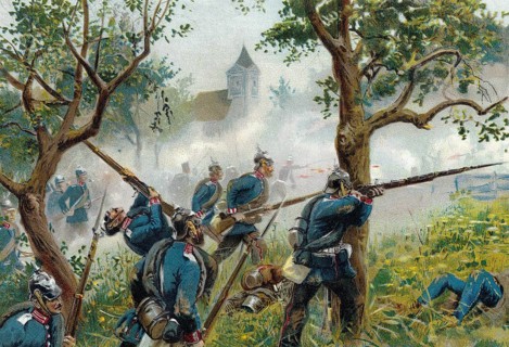 The Battle of Königgrätz or the Battle of Sadowa, Sadová, or Hradec Králové, the decisive battle of