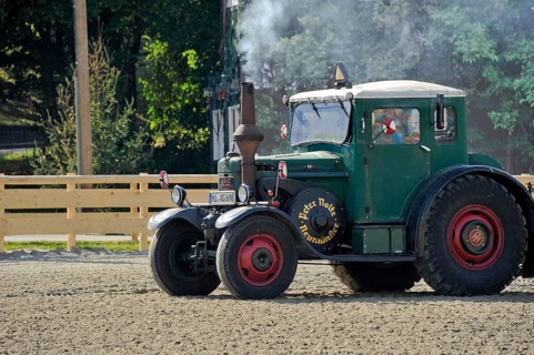 Vintage Lanz Bulldog HR9, tractor, tractor unit, historic Wies'n, Oide Wiesn, Oktoberfest, Munich,