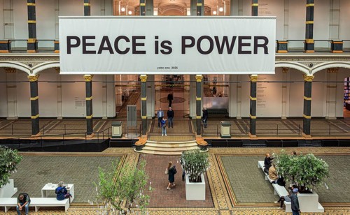 Gropius Bau Berlin, interior view with the exhibition Peace is Power, Yoko Ono, Berlin, Germany