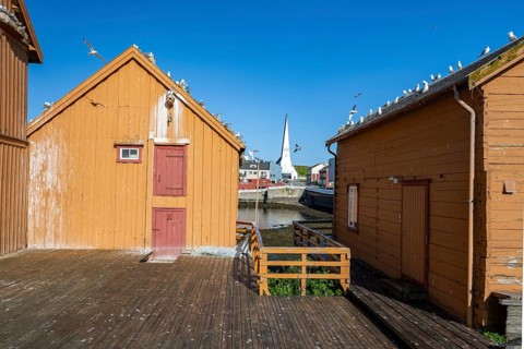 Old wooden houses in Vardø, Varanger, Finnmark, Norway