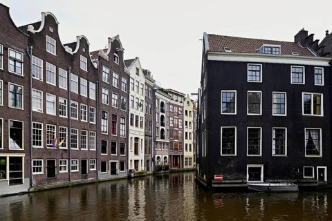 Oudezijds Voorburgwal, canal belt, historic De Wallen neighbourhood, Amsterdam, province of North