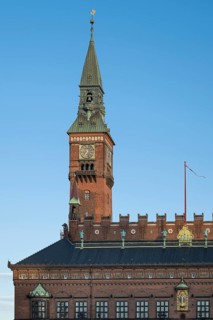 Tower, Town Hall in the National Romantic style by Martin Nyrop, Town Hall Square, Rathausplatz or