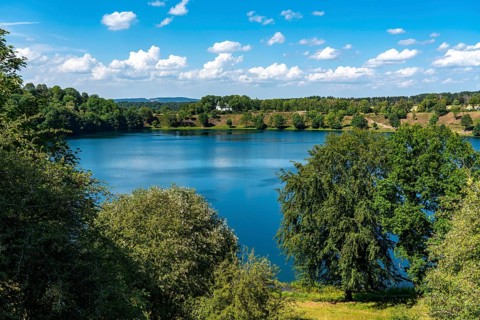 Weinfelder Maar, Vulkaneifel, Vulkansee, Eifel, Rhineland-Palatinate, Germany