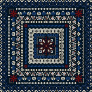 Traditional Latvian embroidery seamless pattern, vector illustration