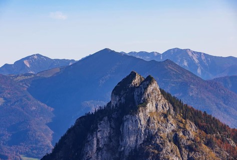 View from Windkogel to Sparberl, Postalm, Osterhorn group, Salzkammergut, Salzburg province,