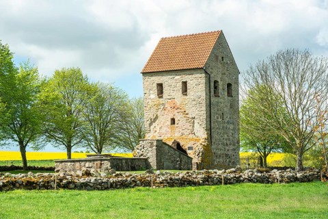 Nedraby church ruin, built in the 13th century and abandoned in 1635. Located at Tomelilla
