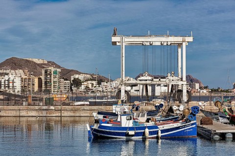 Boats in the harbour, Águilas, Costa Cálida, Region of Murcia, Spain
