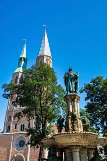 Heinrichsbrunnen at Hagenmarkt, Brunswick, Lower Saxony, Germany
