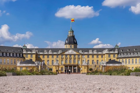 Karlsruhe Palace, former residence of the Margraves and Grand Dukes of Baden. Karlsruhe,