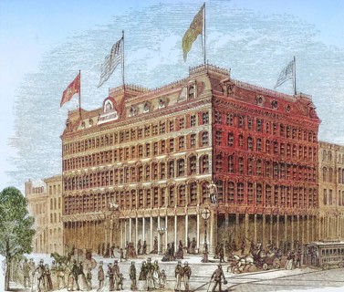Public ledger building Philadelphia Pennsylvania in the 1870s. From American Pictures Drawn With