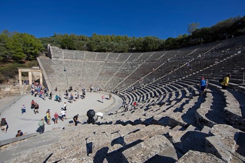Theatre of Epidaurus, UNESCO World Heritage Site, Epidaurus, Argolis, Peloponnese, Greece