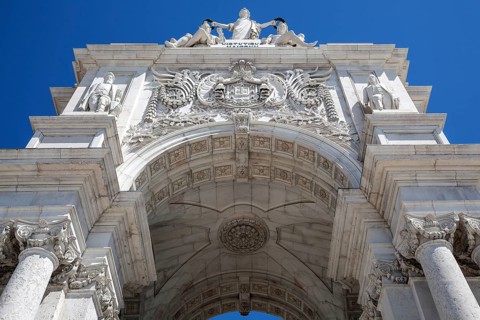 Triumphal Arch of Rua Augusta, Arco da Rua Augusta, Baixa neighbourhood, Lisbon, Portugal