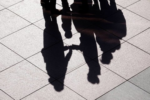 Shadows of people, Germany