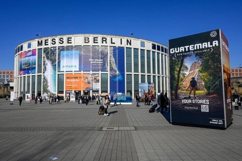 South entrance of the exhibition centre during the International Tourism Exchange (ITB), Berlin,