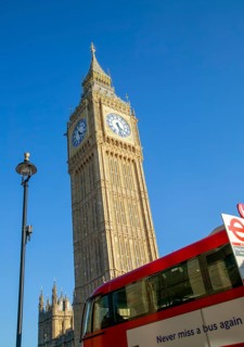 Clock tower, Big Ben, Elizabeth Tower, Houses of Parliament, Westminster, London, England, UK red