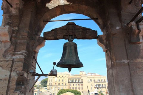 City of Palermo, Bell of the Campanile di San Giuseppe Cafasso, Sicily, Italy