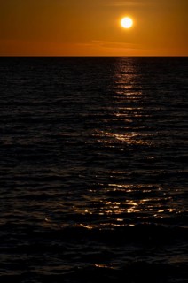Sunset, evening mood, sea, Santa Ponça, bay Cala de Santa Ponça, Calvià, Majorca, Balearic Islands,