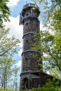 Observation tower on the Geisingberg, Altenberg, Osterzgebirge, Saxony, Germany