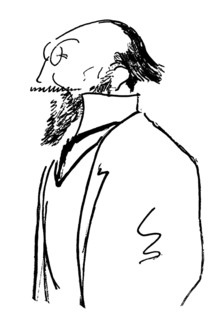 Erik Satie, 1866 – 1925, a French composer and pianist, Caricature by Alfred Frueh, digitally