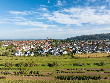 Aerial view of the municipality of Steißlingen in Hegau, district of Constance, Baden-Württemberg,