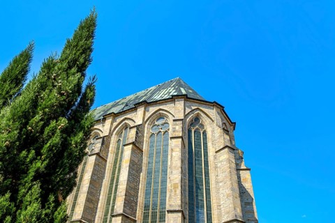Barfüßerkirche church in the historic city centre of Erfurt, Thuringia, Germany