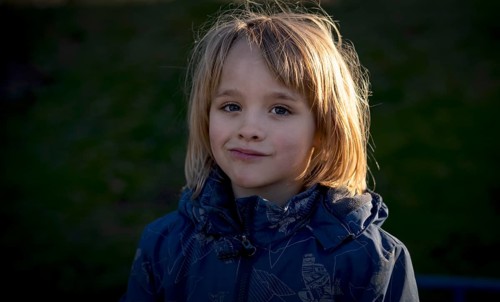 Little boy, 5 years, blonde, portrait, Stuttgart, Baden-Württemberg, Germany
