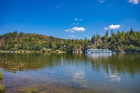 Bleiloch dam near Saalburg, Thuringia, Germany