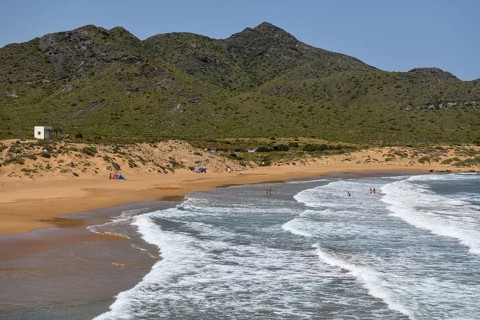 Playa de Calblanque, beach in the regional park Monte de las Cenizas y (Peña) del Águila, near