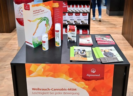 Sales shelf Alpinamed Frankincense Cannabis MSM