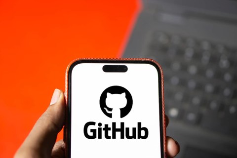 github logo is displayed on smartphone. GitHub is a proprietary developer platform