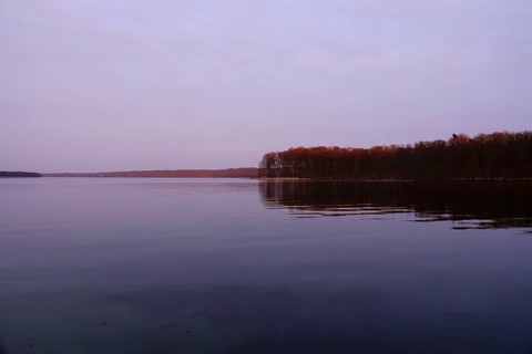 Werbellinsee, end of March, sunset, Brandenburg, Germany