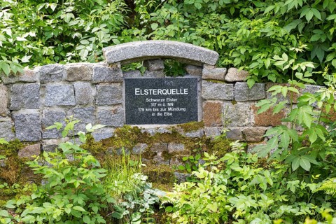 Elster spring, the source of the Black Elster, south of Elstra, near the district of Kindisch,