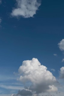 Cluster cloud (cumulus), blue sky, Bavaria, Germany