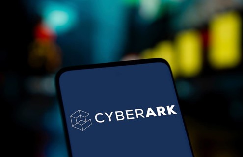 Cyberark logo is displayed on smartphone. CyberArk Software Ltd. is an Israeli publicly traded