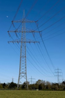 Overhead lines Power lines High-voltage lines Overhead electric lines on overhead line mast Power