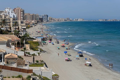 Beach Banco del Tabal, La Manga del Mar Menor, Province of Murcia, Costa Cálida, Spain