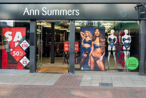 Ann Summers shop in town centre of Ipswich, Suffolk, England, UK