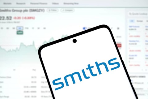 Dhaka, Bangladesh- 5 Dec 2024: Smiths Group logo is displayed on smartphone. Smiths Group plc is a