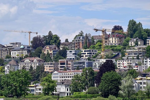 Development on a slope Multi-family houses