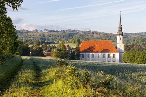 Village church in Cunewalde, Upper Lusatia, Saxony, Germany