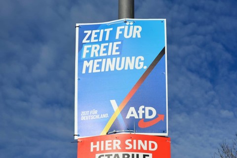Heidelberg, Germany - January 25th 2025: Poster for federal parliament election 'Bundestagswahl'