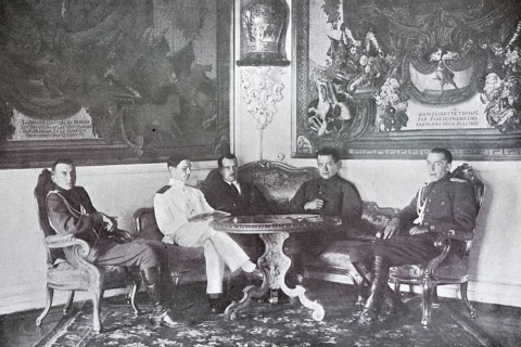 One of the last meetings with Kerensky in the Kremlin, 1917, Moscow, Russia