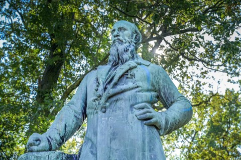 Monument, gymnastics father Friedrich Ludwig Jahn, Hasenheide, Neukölln, Berlin, Germany