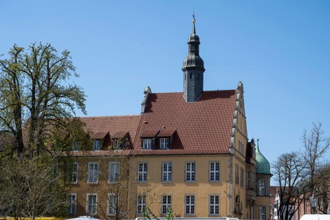 Former district court, monument, Berliner Platz, Gütersloh, Westphalia, North Rhine-Westphalia,