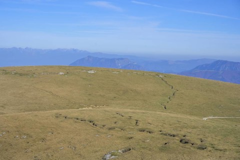 Trenches from the 1st World War, summit of Monte Fior, Foza, province of Vicenza, Italy