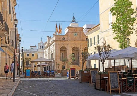 Ajuntament de Maó, in the old town of Mahon, Port de Mao, Menorca, Balearic Islands, Balearic