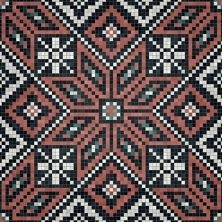 Mosaic tiles background, seamless vector pattern